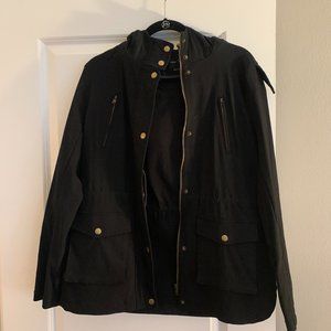 EDEN SOCIETY - Hooded Black Cargo Jacket Size L